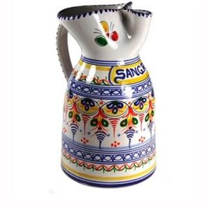 Multicolor Handcrafted Spanish Pitcher & Plate
